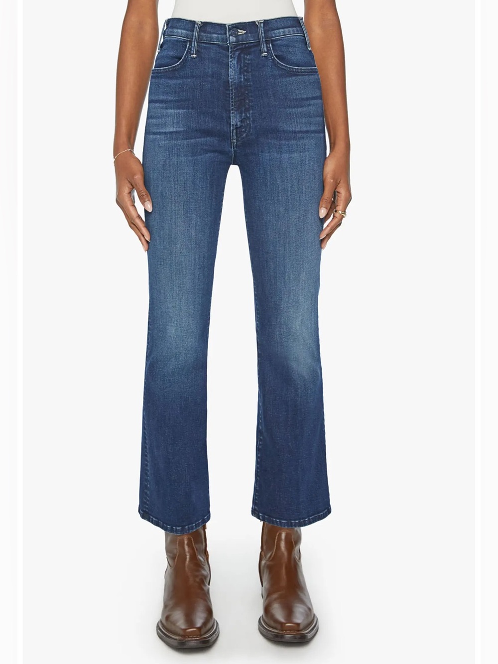 Mother Denim The Hustler Ankle Blue Jeans